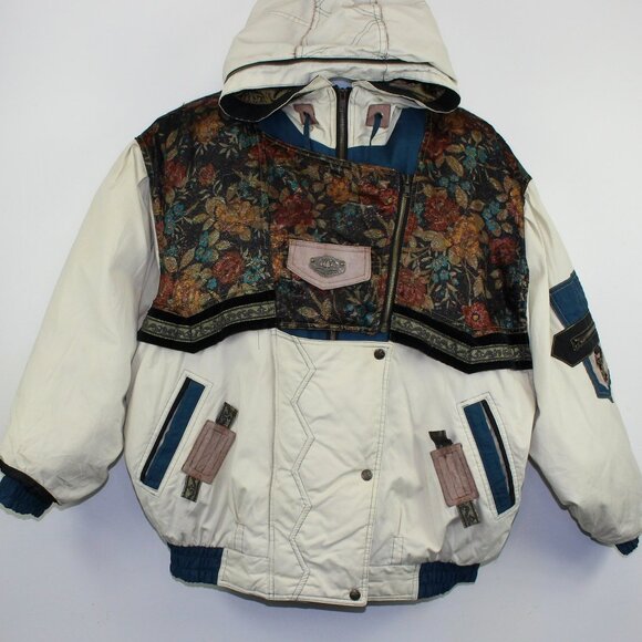 Vintage 80s Trilogi Winter Ski Jacket Coat (L) - Picture 1 of 12